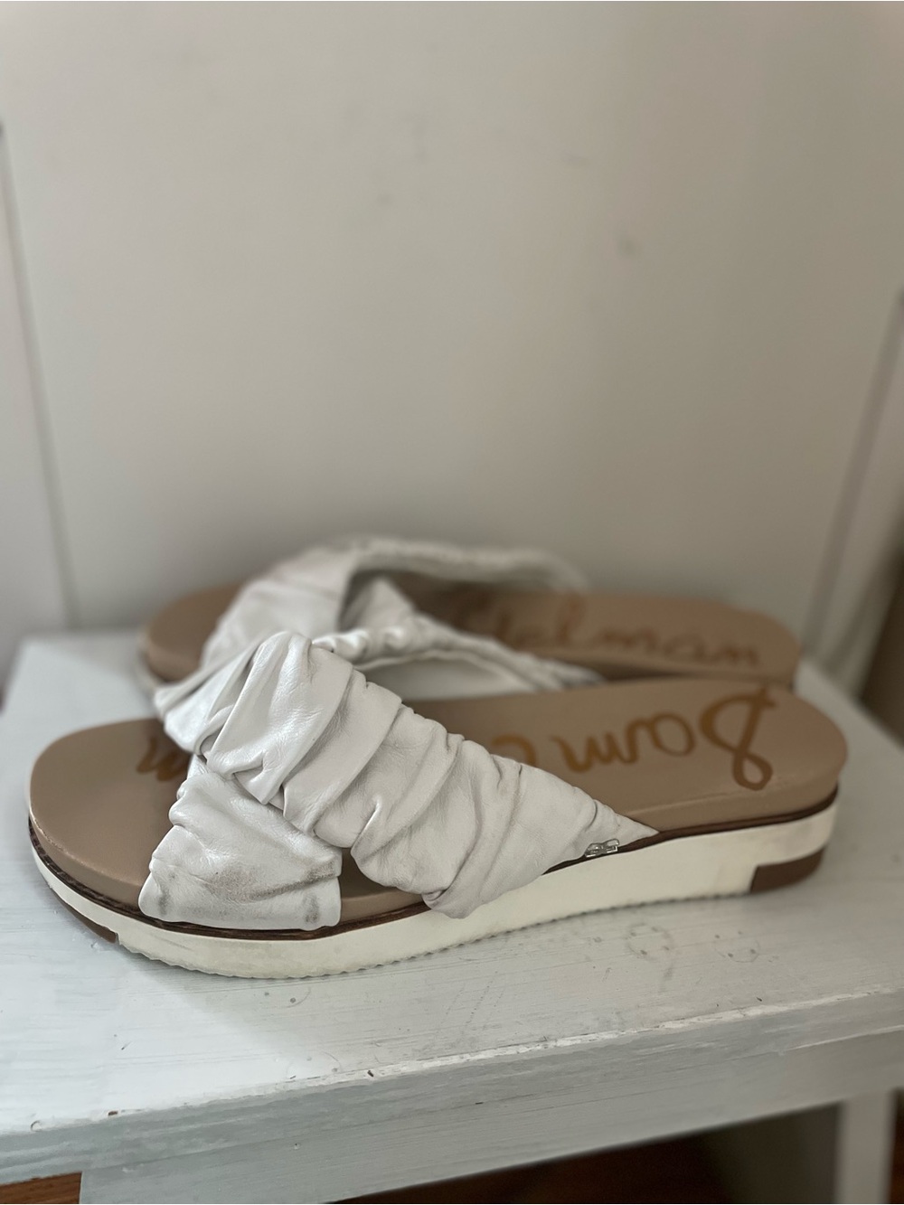 Sam Edelman Comfort Slide Sandals in‎ White 8.5 -See Details